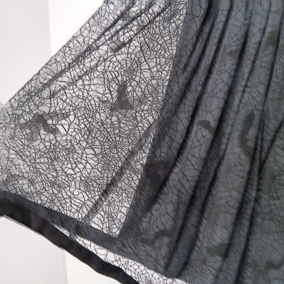 Hell Bunny Tulle Skirt Womens Sz S Black Gothic Spider Web Goth Whimsy Edgy NWT - Picture 3 of 9